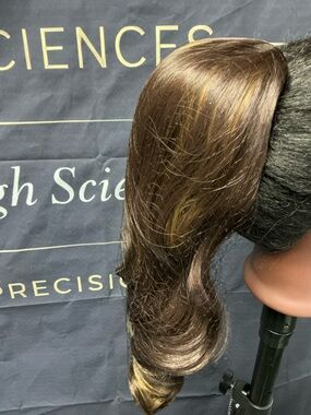 Premium Women’s Brown Hairpiece with Subtle Blonde Highlights